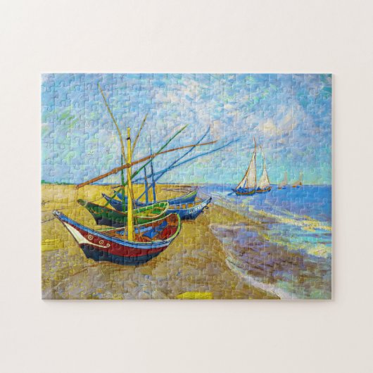 Puzzle Bateaux de pêche sur la plage par art Vincent Van  (Horizontal)