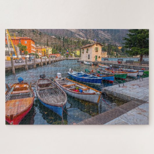 Puzzle Bateaux de pêche sur le lac de Riva del Garda Ital (Horizontal)