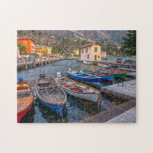 Puzzle Bateaux de pêche sur le lac de Riva del Garda Ital (Horizontal)
