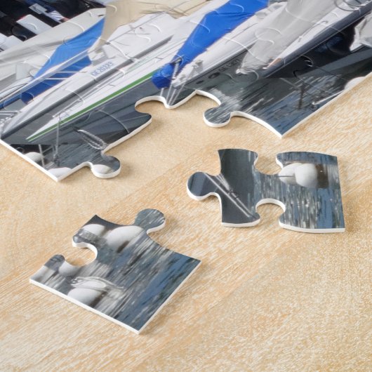 Puzzle Bateaux et Maisons, Lac Léman, Suisse (Côté)