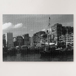 Puzzle Bateaux-maisons vintage Chine Hong Kong rivière