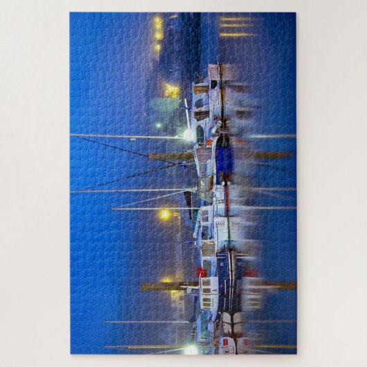 Puzzle Bateaux Port Port Port Yachts Ocean Sea Reflection (Vertical)