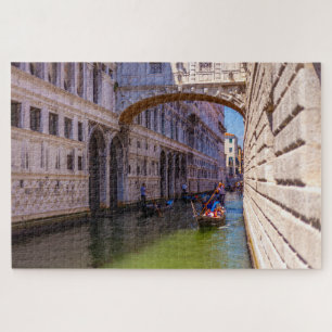 Puzzle Bateaux sous Pont des Soupirs, Venise, Italie