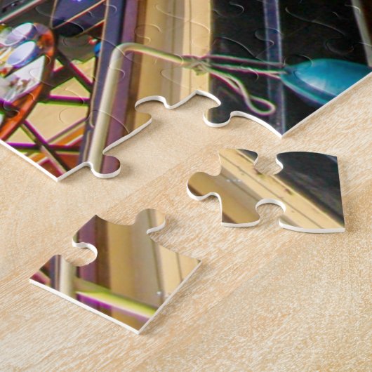 Puzzle Bateaux sur canal à Amsterdam, Pays-Bas (Côté)