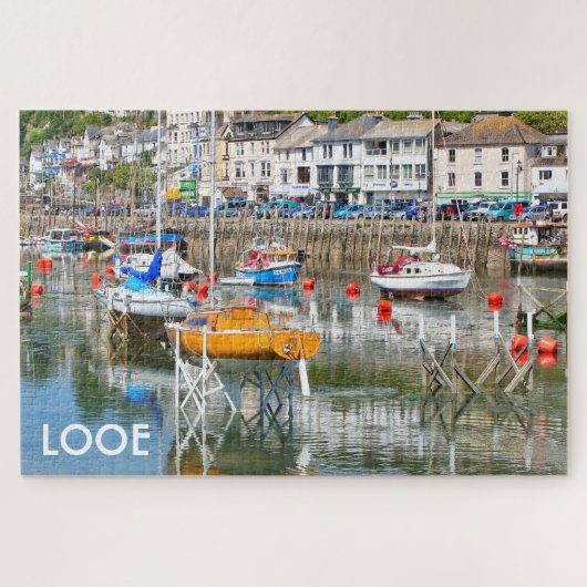 Puzzle Bateaux sur pilotis, Looe, Cornwall, Angleterre (Horizontal)