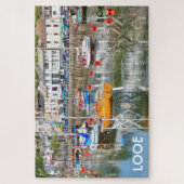 Puzzle Bateaux sur pilotis, Looe, Cornwall, Angleterre (Vertical)