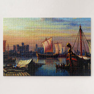 Puzzle Bateaux vikings sur la Tamise Everhardus Koster
