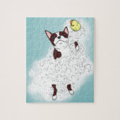 Puzzle Bath de Boston Terrier (Vertical)