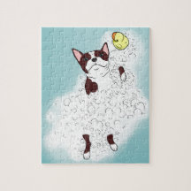 Bath de Boston Terrier