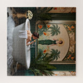 Puzzle Bathing Woman in Art Deco Bathroom (Horizontal)