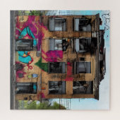 Puzzle Bâtiment abandonné Art Abstrait de l'IA (Horizontal)