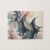 Puzzle Bâtiment asiatique ancien au printemps Jigsaw Puzz (Horizontal)
