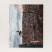 Puzzle Bâtiment de l'église et terrain de foin au coucher (Vertical)