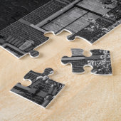 Puzzle Bâtiment historique noir et blanc d'Amsterdam (Côté)