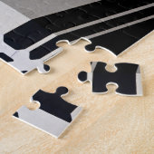 Puzzle Bâtiment moderne noir et blanc à Hong Kong (Côté)