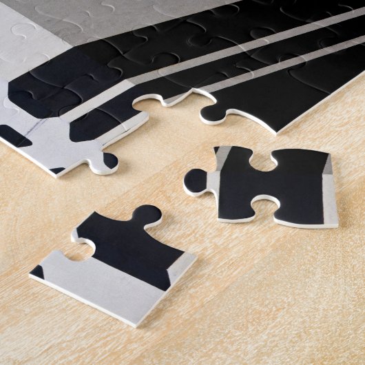 Puzzle Bâtiment moderne noir et blanc à Hong Kong (Côté)