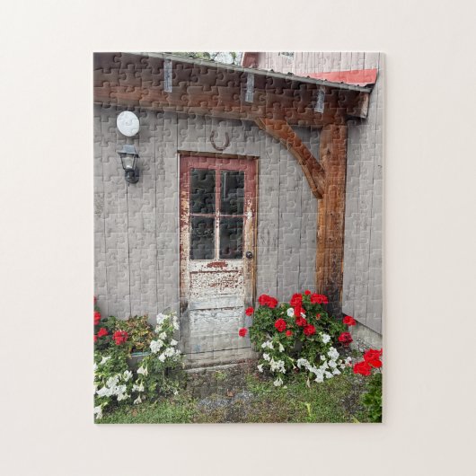 Puzzle Bâtiment rustique avec vieille porte (Vertical)