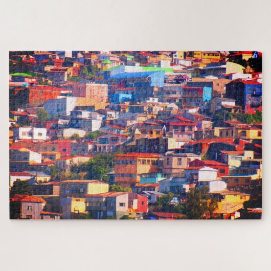 Puzzle bâtiments colorés de valparaiso (Horizontal)
