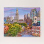 Puzzle Bâtiments de Boston City Massachusetts USA<br><div class="desc">Ce puzzle pittoresque présente les anciens bâtiments historiques avec les gratte-ciel modernes de l'arrière - plan à Boston,  Massachusetts,  USA #travel #adventure #boston #city #usa #unitedstates #massachusetts #building #building #architecture #adventure #cityscape #skyline #skyscrapers #sunset #colorful #paysage #jigsaw #jigsawpuzzle #cadeaux #cadeau #fun #stockingstuffers #jeux #réflexions</div>