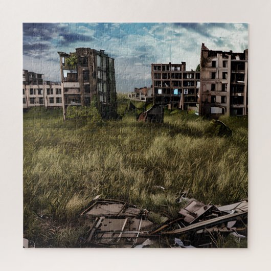 Puzzle Bâtiments urbains post-apocalyptiques abandonnés (Vertical)