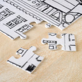 Puzzle Bâtiments Whimsical de la ville Stylo à main et en (Côté)