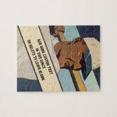 Puzzle Batteur De Baseball vintage, Art Stylisé (Horizontal)