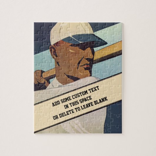 Puzzle Batteur De Baseball vintage, Art Stylisé (Vertical)
