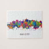 Puzzle Bay City Michigan Skyline (Horizontal)