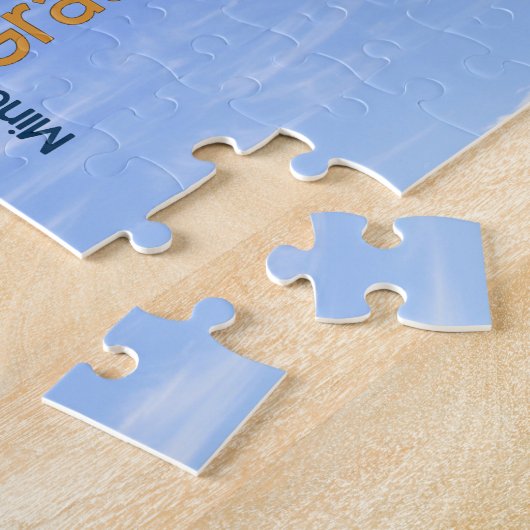 Puzzle Be Happy Word Cloud in Blue Sky Inspire (Côté)