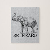 Puzzle Be Heard Cute Elephant (Vertical)