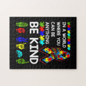 Puzzle Be Kind Autism Awareness ASL Mom Teacher Kindness (Horizontal)