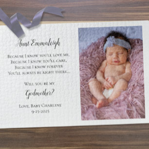 Puzzle Be My Godmère Proposition Photo Invitation