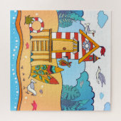 Puzzle Beach Lifeguard and Surboards (Horizontal)