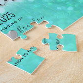 Puzzle Beach Photo Wedding Enregistrer La Date Invitation (Côté)