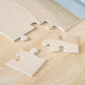 Puzzle Beach Shore Walk | Coastal Ocean Watercolor (Côté)