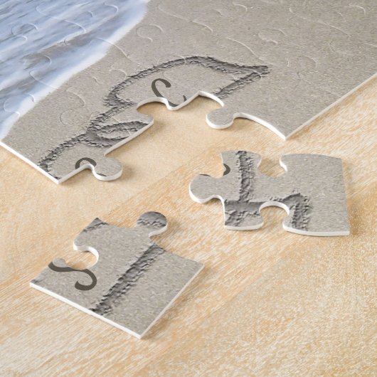 Puzzle Beach Wedding Hearts (Côté)