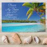 Puzzle Beachside Cook Island - John 14:27 Bible Verse<br><div class="desc">Note : Vous pouvez simplement ignorer le nom et la signature personnalisables, parce que cette partie était totalement cachée. achetez le puzzle comme il est ou n'hésitez pas à les éditer si vous le souhaitez.~~ Ce superbe puzzle présente une superbe photographie de la plage de Cook Island comme son arrière...</div>