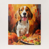 Puzzle Beagle Automne Thanksgiving (Vertical)