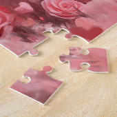 Puzzle Beagle avec des roses - Saint-Valentin (Côté)