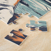 Puzzle Beagle avec lunettes de soleil à la plage (Côté)