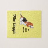 Puzzle Beagle Chien Mon meilleur ami Nom personnalisé (Horizontal)