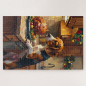 Puzzle Beagle Christmas Kitchen Counter Sniffer (Horizontal)