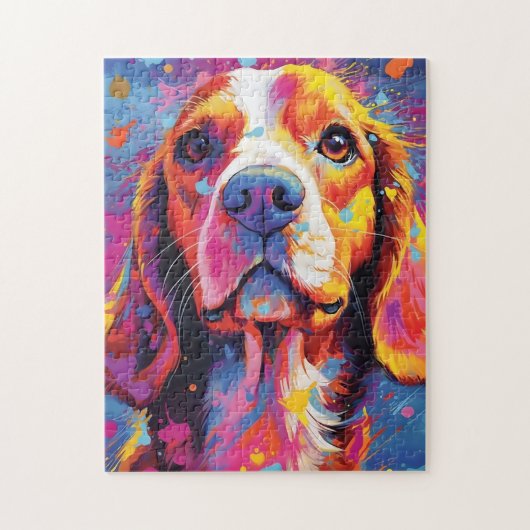 Puzzle Beagle coloré (Vertical)