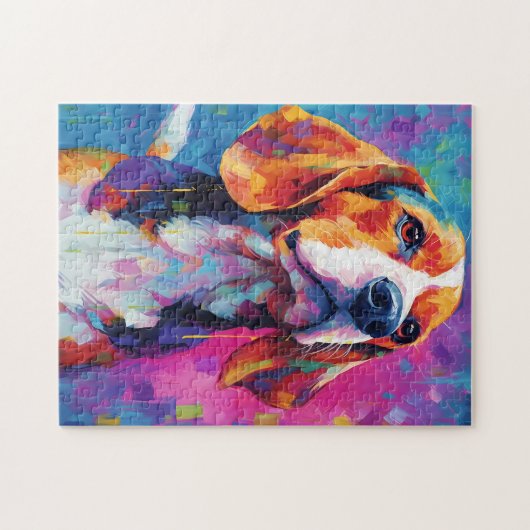 Puzzle Beagle coloré (Horizontal)