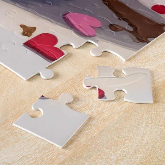 Puzzle Beagle Devouring Valentine's Chocolate Box (Côté)