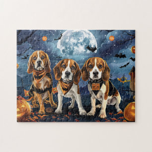 Puzzle Beagle Halloween Éffrayant