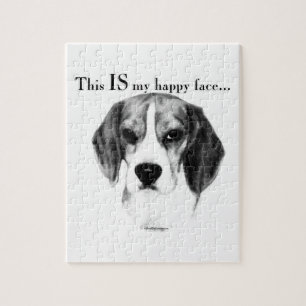 Puzzle Beagle Joyeux Visage; Joyeux Beagle; Beagle grinch
