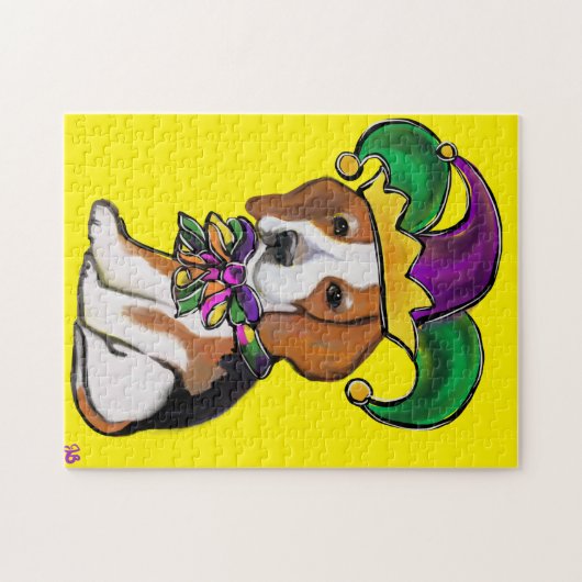 PUZZLE BEAGLE MARDI GRAS (Horizontal)