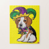 PUZZLE BEAGLE MARDI GRAS (Vertical)