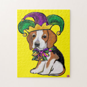 PUZZLE BEAGLE MARDI GRAS